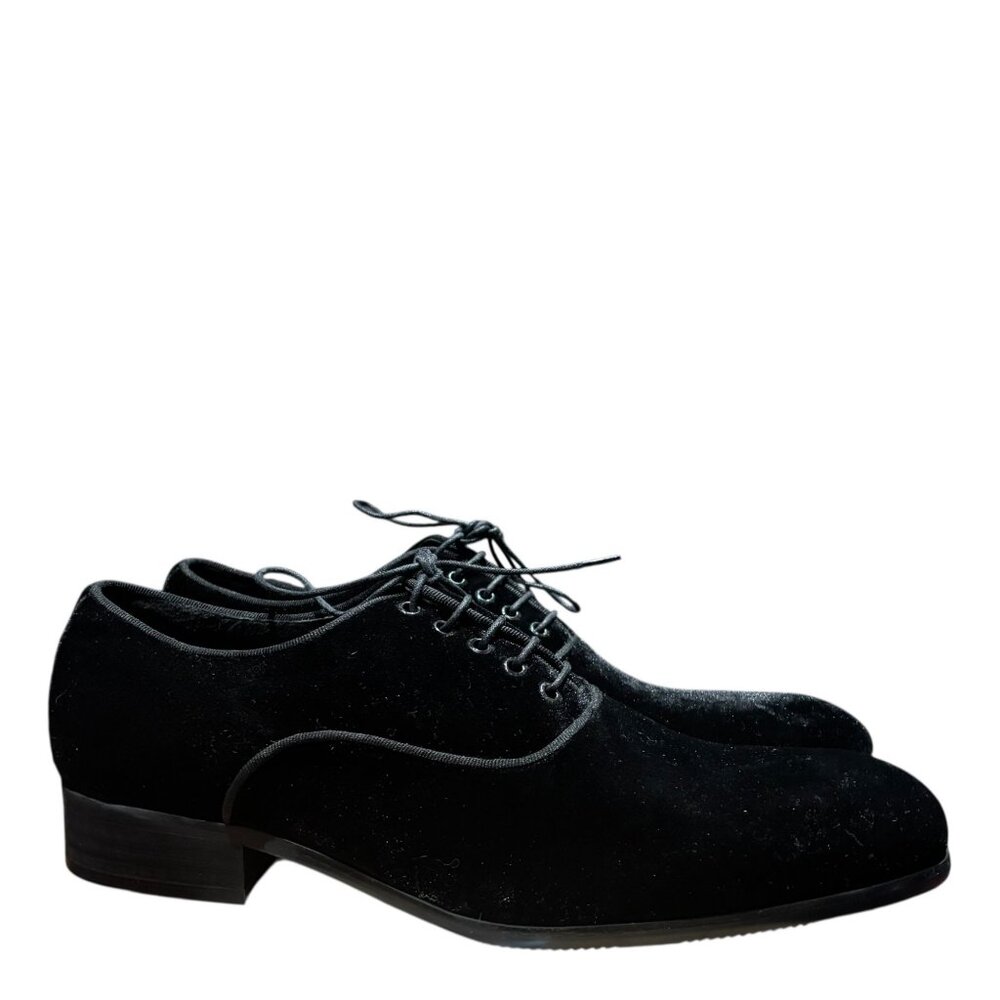 Maurice Velvet Lace Up Oxford Dress Shoes 44 11 Formal Event Wedding Groom